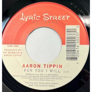 Aaron Tippin For You I Will / Back When I Knew Everything 45 Country VG+/NM